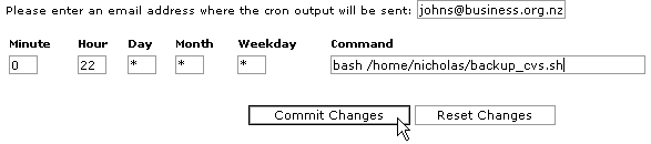 Adding a cron job (Advanced mode)