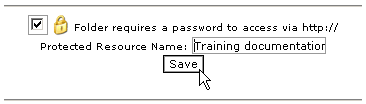 Protecting a directory with a password